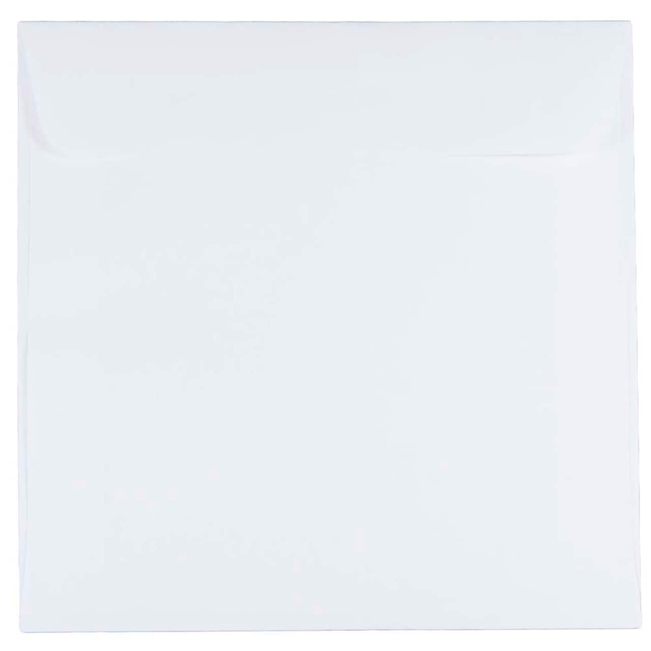 JAM Paper 6.5" x 6.5" White Square Invitation Envelopes